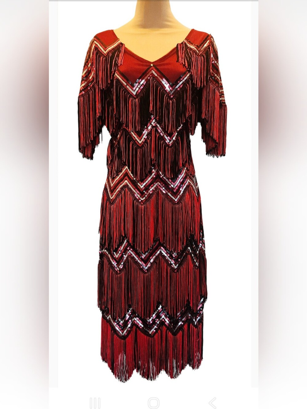 Babeyond 1920s Midi Fringed Dress